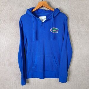 Colony Hoodie Mens L Blue Florida Gators Henley Waffle Knit Cotton Blend Casual